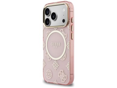 Capa Guess IML Peony Dot MagSafe para iPhone 17 Pro - rosa Capa Guess IML Peony Dot MagSafe para iPhone 17 Pro - rosa