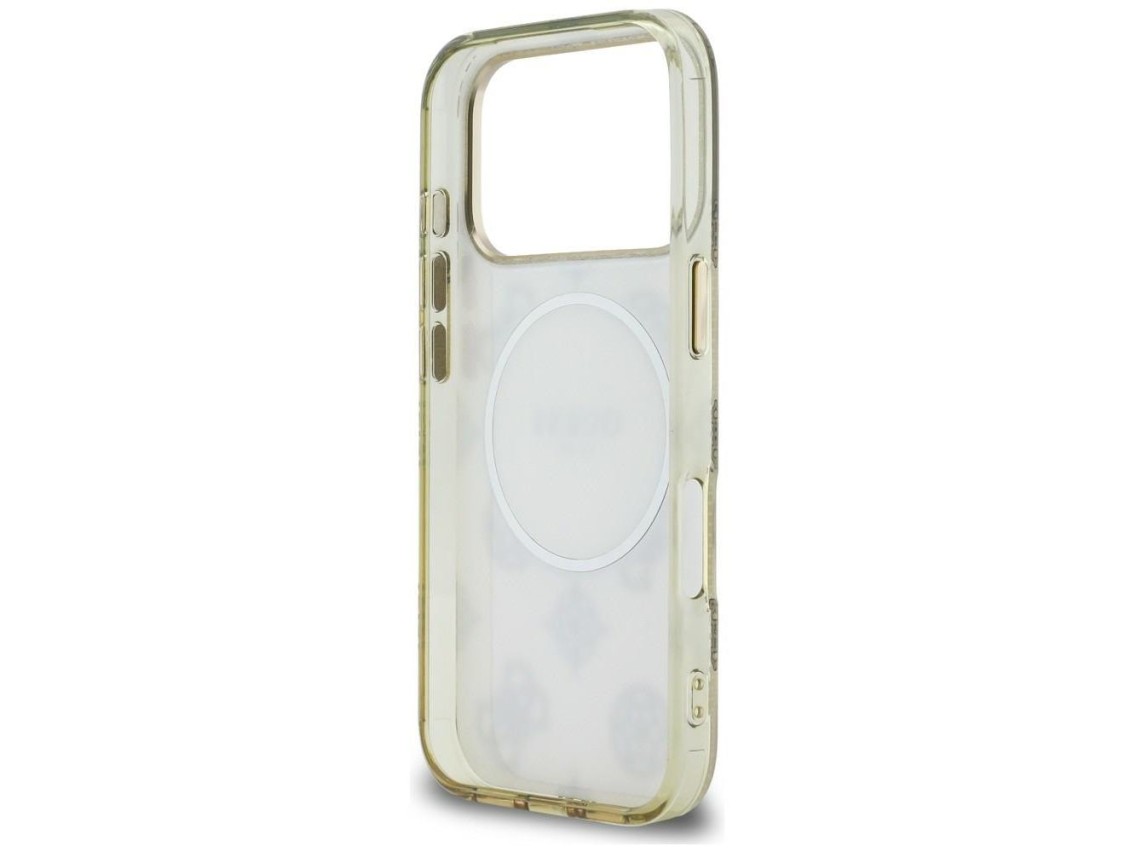 Guess IML Peony Dot MagSafe Case for iPhone 17 Pro - Beige