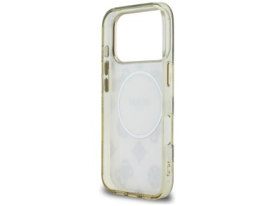 Capa Guess IML Peony Dot MagSafe para iPhone 17 Pro - Bege Capa Guess IML Peony Dot MagSafe para iPhone 17 Pro - Bege