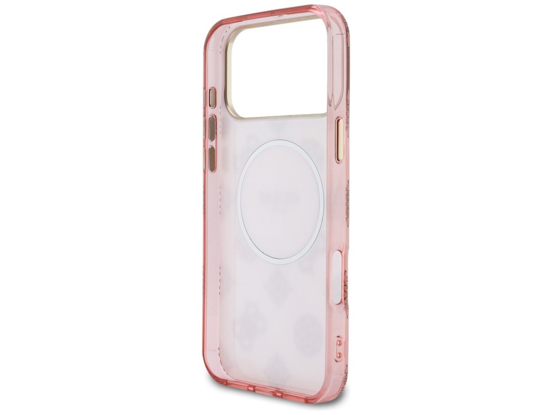 Capa Guess IML Peony Dot MagSafe para iPhone 17 Pro Max - Rosa