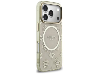 Capa Guess IML Peony Dot MagSafe para iPhone 17 Pro - Bege Capa Guess IML Peony Dot MagSafe para iPhone 17 Pro - Bege