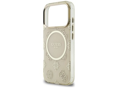 Capa Guess IML Peony Dot MagSafe para iPhone 17 Pro - Bege Capa Guess IML Peony Dot MagSafe para iPhone 17 Pro - Bege