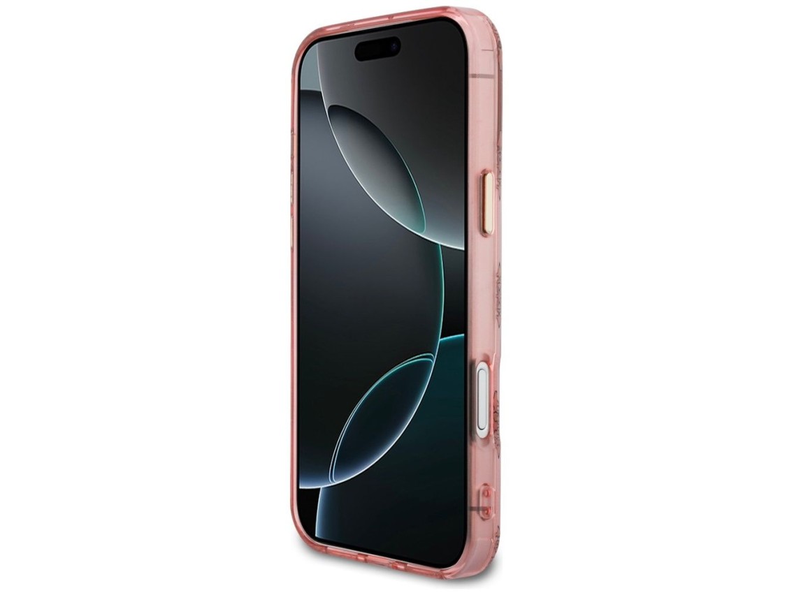 Capa Guess IML Peony Dot MagSafe para iPhone 17 Pro Max - Rosa