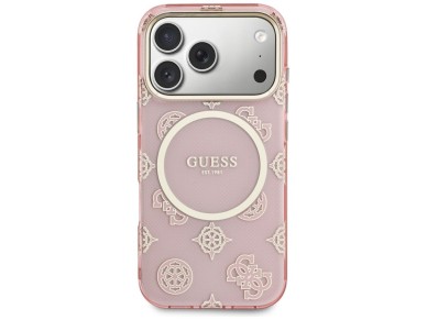Capa Guess IML Peony Dot MagSafe para iPhone 17 Pro - rosa Capa Guess IML Peony Dot MagSafe para iPhone 17 Pro - rosa