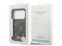 Guess IML Script Metal MagSafe Case for iPhone 17 Pro Max - Black and Brown Guess IML Script Metal MagSafe Case for iPhone 17 Pro Max - Black and Brown