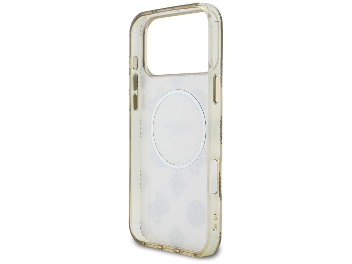 Guess IML Peony Dot MagSafe Case for iPhone 17 Pro Max - Beige