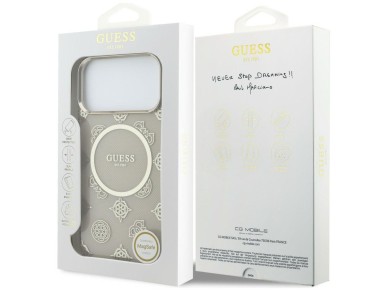 Guess IML Peony Dot MagSafe Case for iPhone 17 Pro Max - Beige Guess IML Peony Dot MagSafe Case for iPhone 17 Pro Max - Beige
