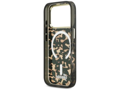 Guess IML Script Metal MagSafe Case for iPhone 17 Pro Max - Black and Brown Guess IML Script Metal MagSafe Case for iPhone 17 Pro Max - Black and Brown