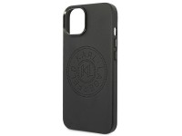Capa de couro perfurado com o logotipo de Karl Lagerfeld para iPhone 14 Plus - Preta Capa de couro perfurado com o logotipo de Karl Lagerfeld para iPhone 14 Plus - Preta