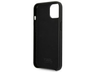 Capa de couro perfurado com o logotipo de Karl Lagerfeld para iPhone 14 Plus - Preta Capa de couro perfurado com o logotipo de Karl Lagerfeld para iPhone 14 Plus - Preta