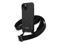 Funda con correa y placa con el logotipo de Karl Lagerfeld para iPhone 14 / 15 / 13 de 6,1" - Negra Funda con correa y placa con el logotipo de Karl Lagerfeld para iPhone 14 / 15 / 13 de 6,1" - Negra