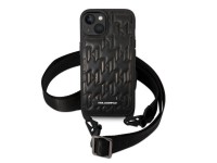 Funda con correa y placa con el logotipo de Karl Lagerfeld para iPhone 14 / 15 / 13 de 6,1" - Negra Funda con correa y placa con el logotipo de Karl Lagerfeld para iPhone 14 / 15 / 13 de 6,1" - Negra