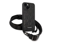 Funda con correa y placa con el logotipo de Karl Lagerfeld para iPhone 14 / 15 / 13 de 6,1" - Negra Funda con correa y placa con el logotipo de Karl Lagerfeld para iPhone 14 / 15 / 13 de 6,1" - Negra