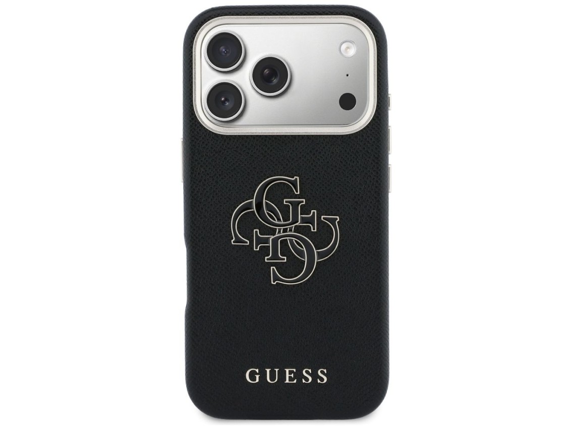 Guess FW Resin Logo Case for iPhone 17 Pro Max - Black