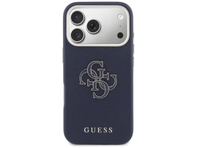 Capa Guess FW Resin Logo para iPhone 17 Pro - Azul
