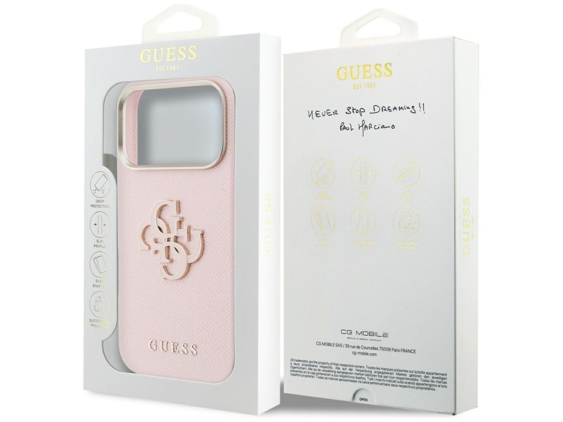 Guess FW Resin Logo Case for iPhone 17 Pro Max - Pink