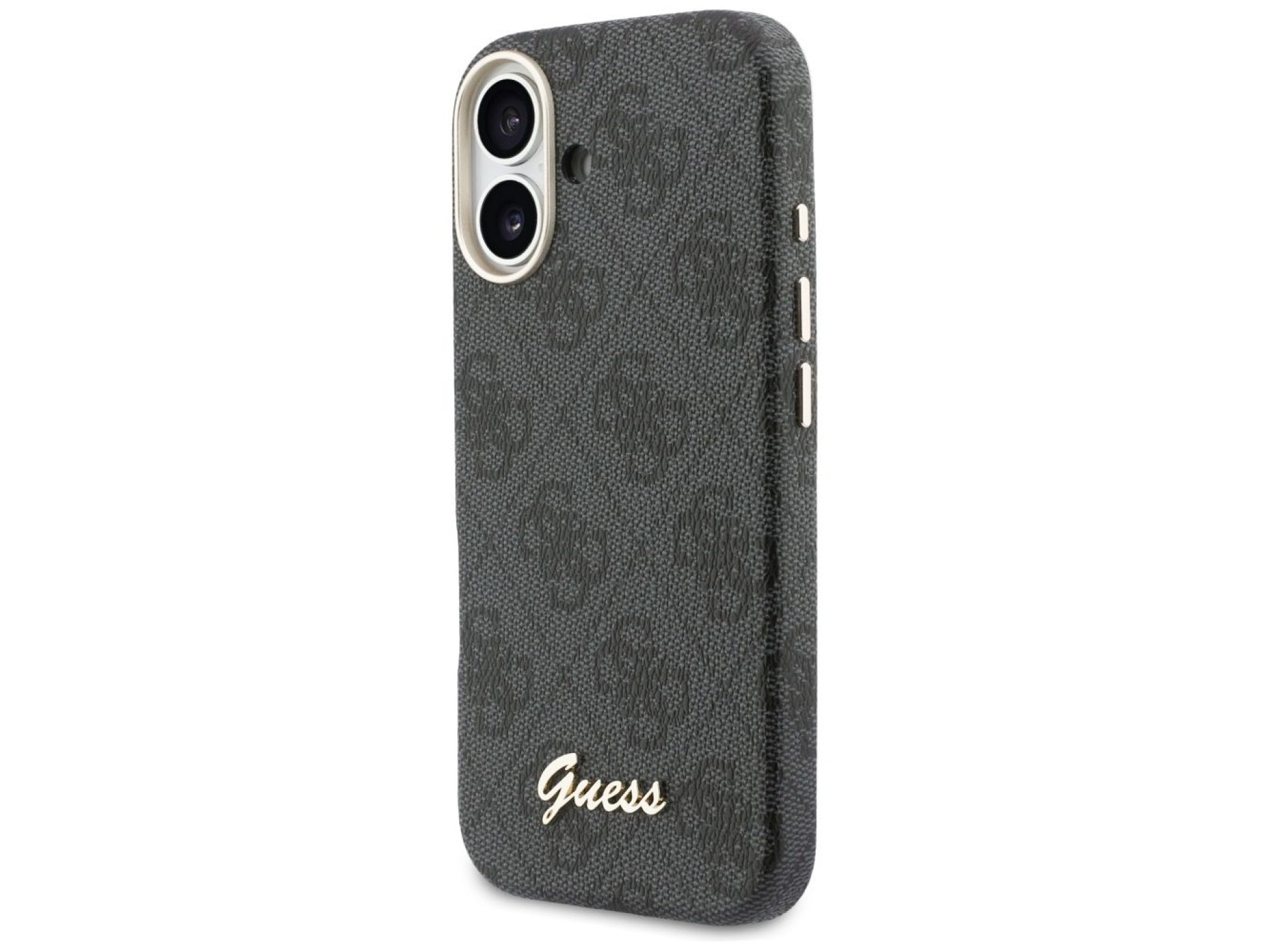 Capa Guess 4G Script MagSafe para iPhone 17 - preta