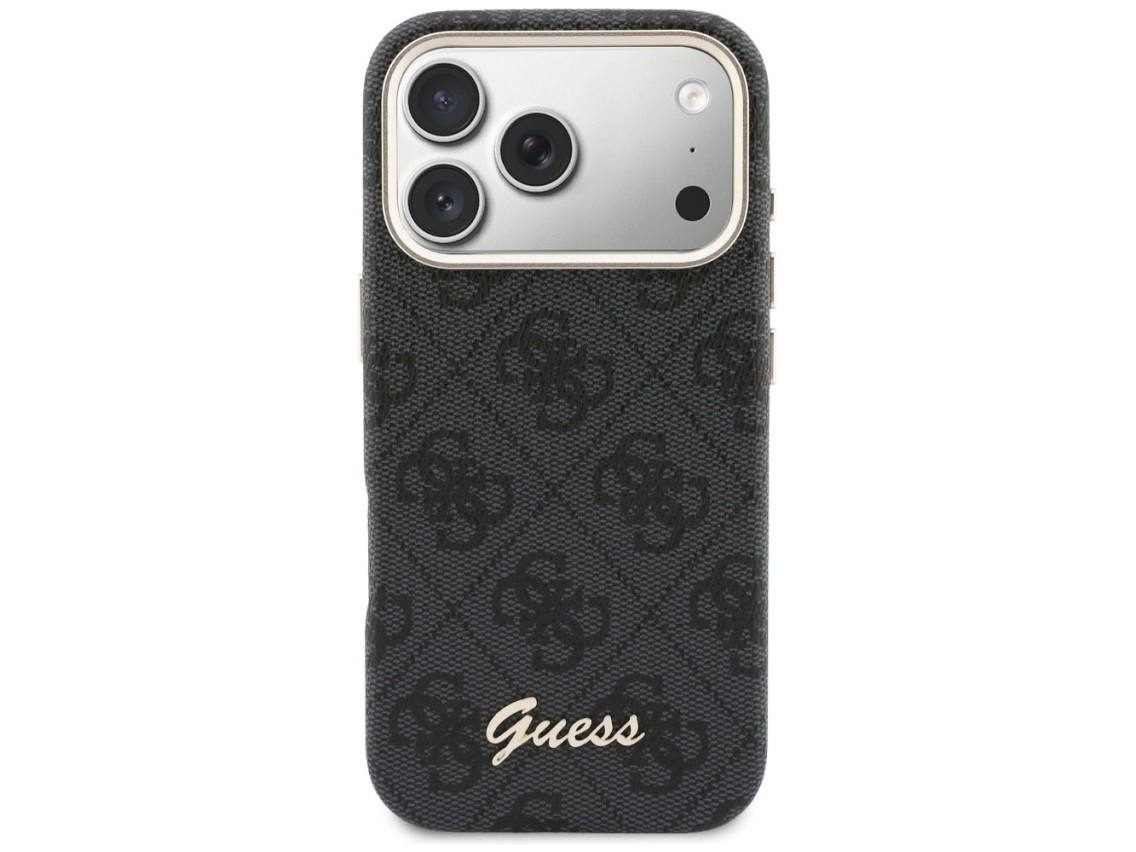 Capa Guess 4G Script MagSafe para iPhone 17 Pro - preta