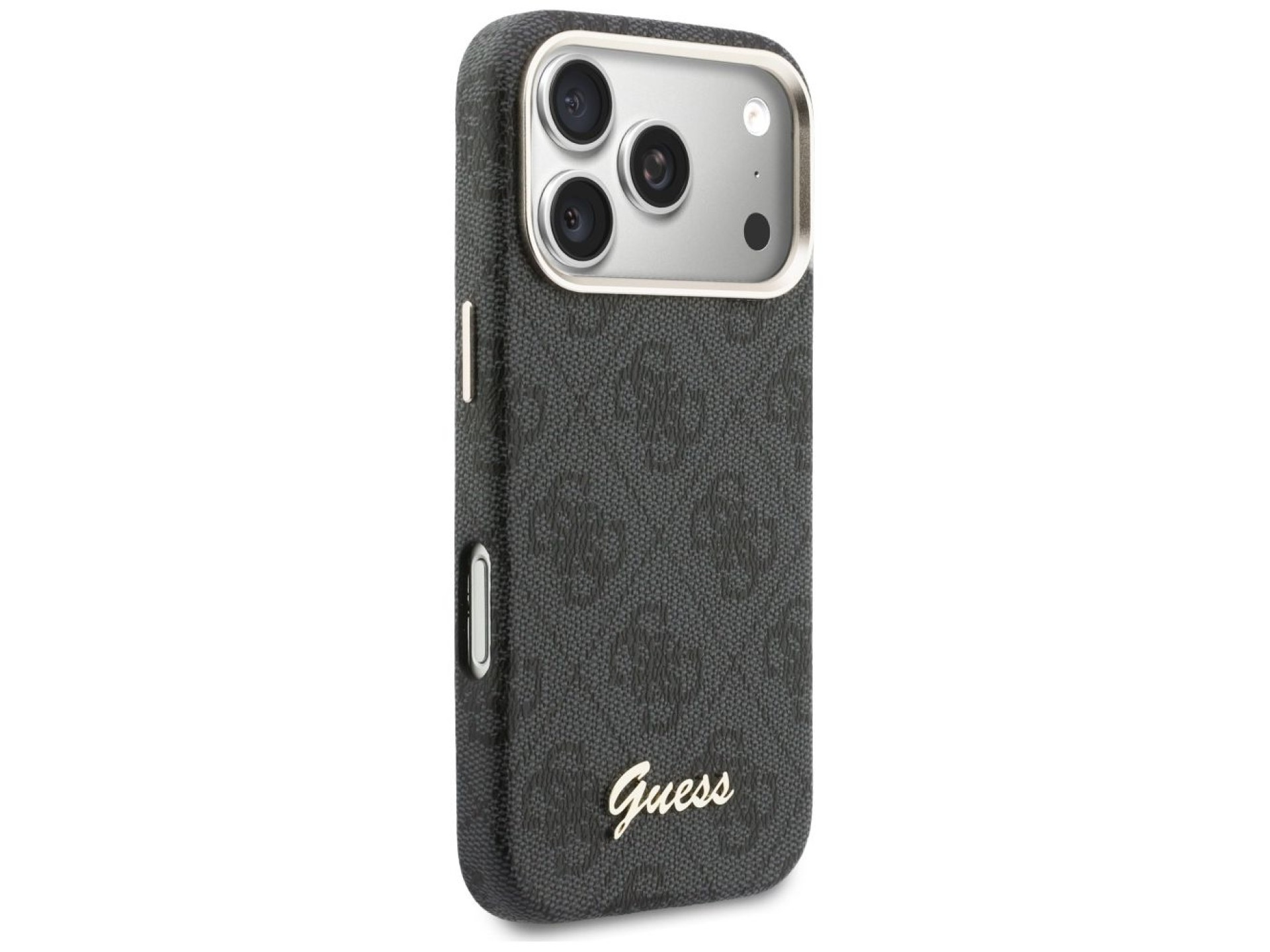 Capa Guess 4G Script MagSafe para iPhone 17 Pro - preta