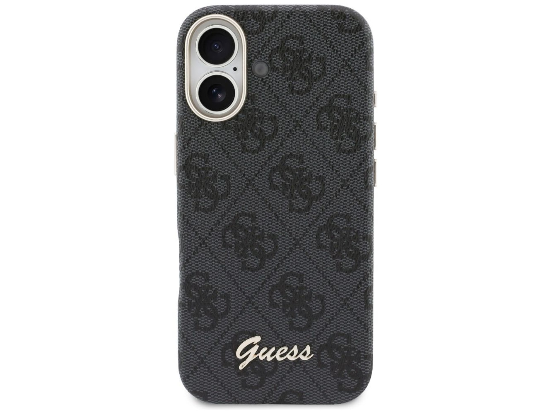 Capa Guess 4G Script MagSafe para iPhone 17 - preta