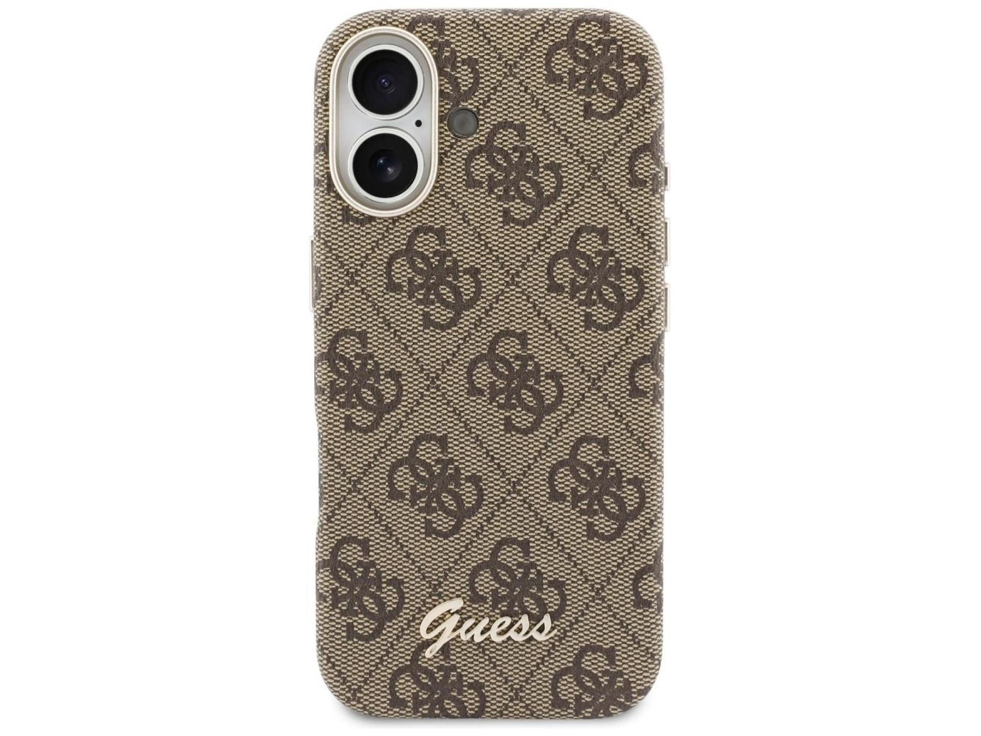Capa Guess 4G Script MagSafe para iPhone 17 - Marrom