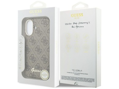Funda Guess 4G Script MagSafe para iPhone 17 - Marrón Funda Guess 4G Script MagSafe para iPhone 17 - Marrón