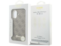 Capa Guess 4G Script MagSafe para iPhone 17 - Marrom Capa Guess 4G Script MagSafe para iPhone 17 - Marrom