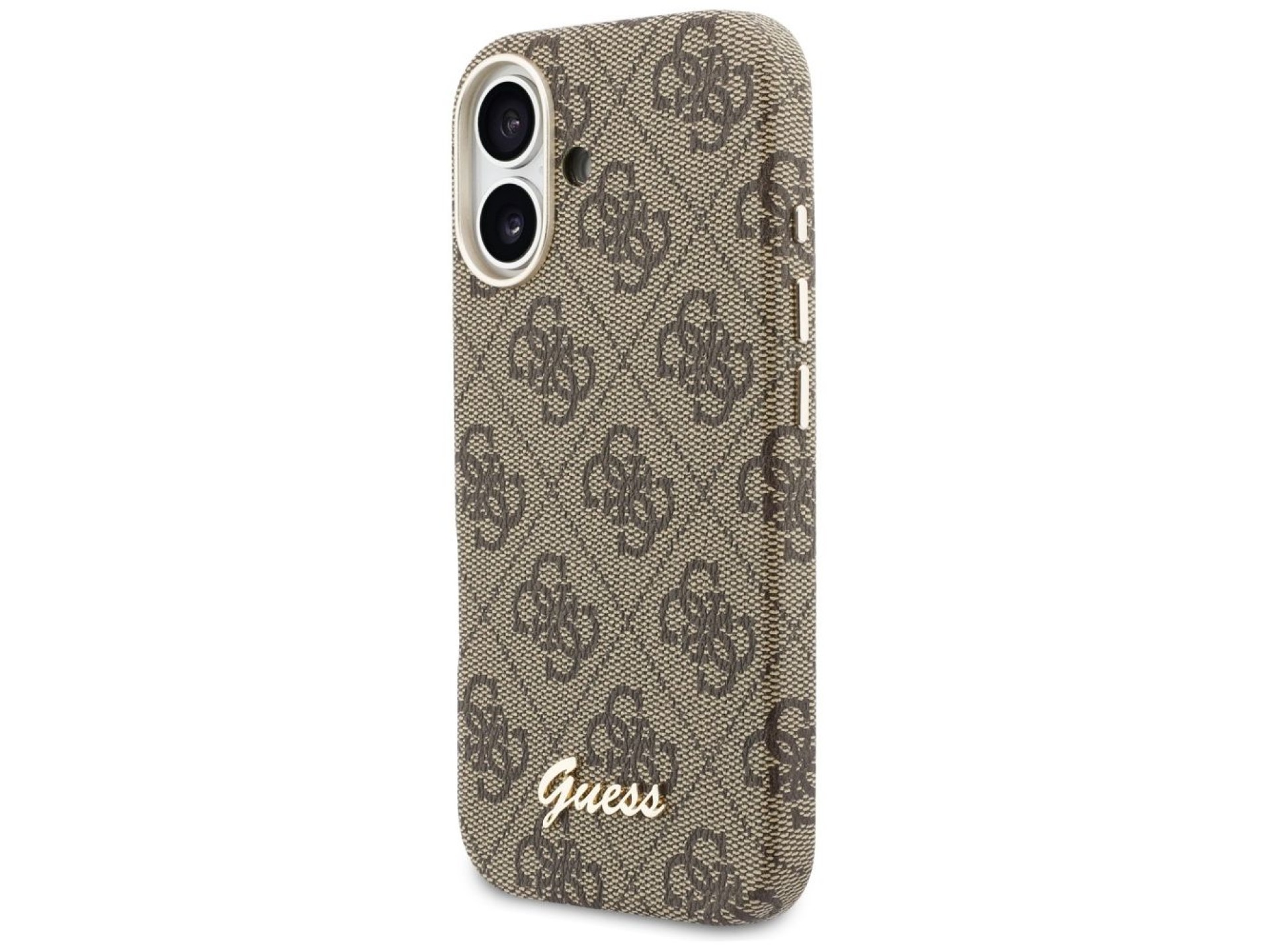Capa Guess 4G Script MagSafe para iPhone 17 - Marrom