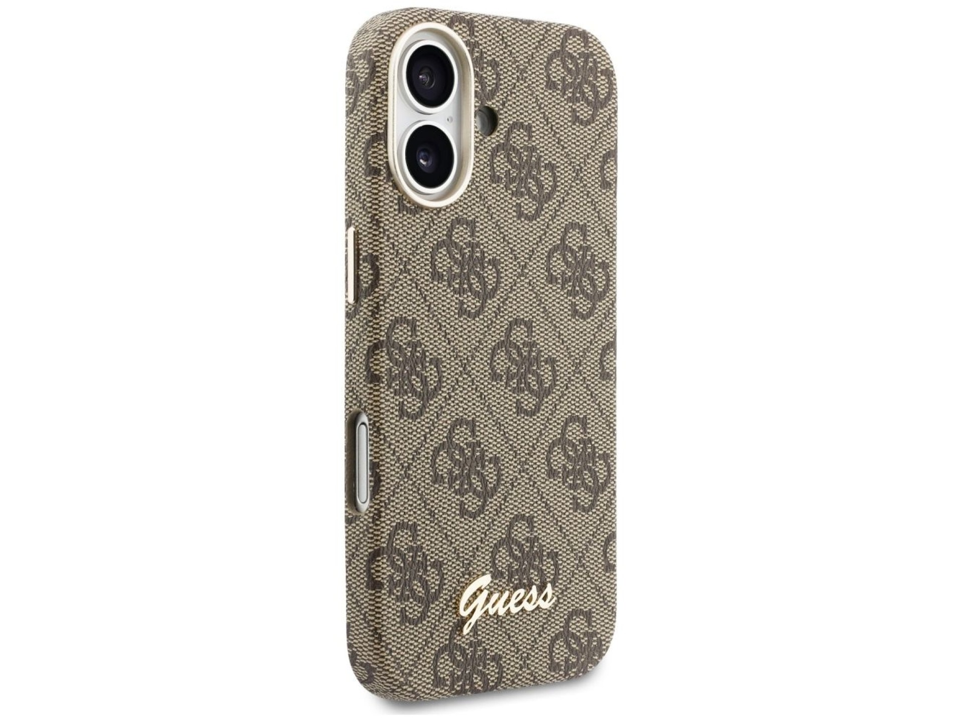 Capa Guess 4G Script MagSafe para iPhone 17 - Marrom