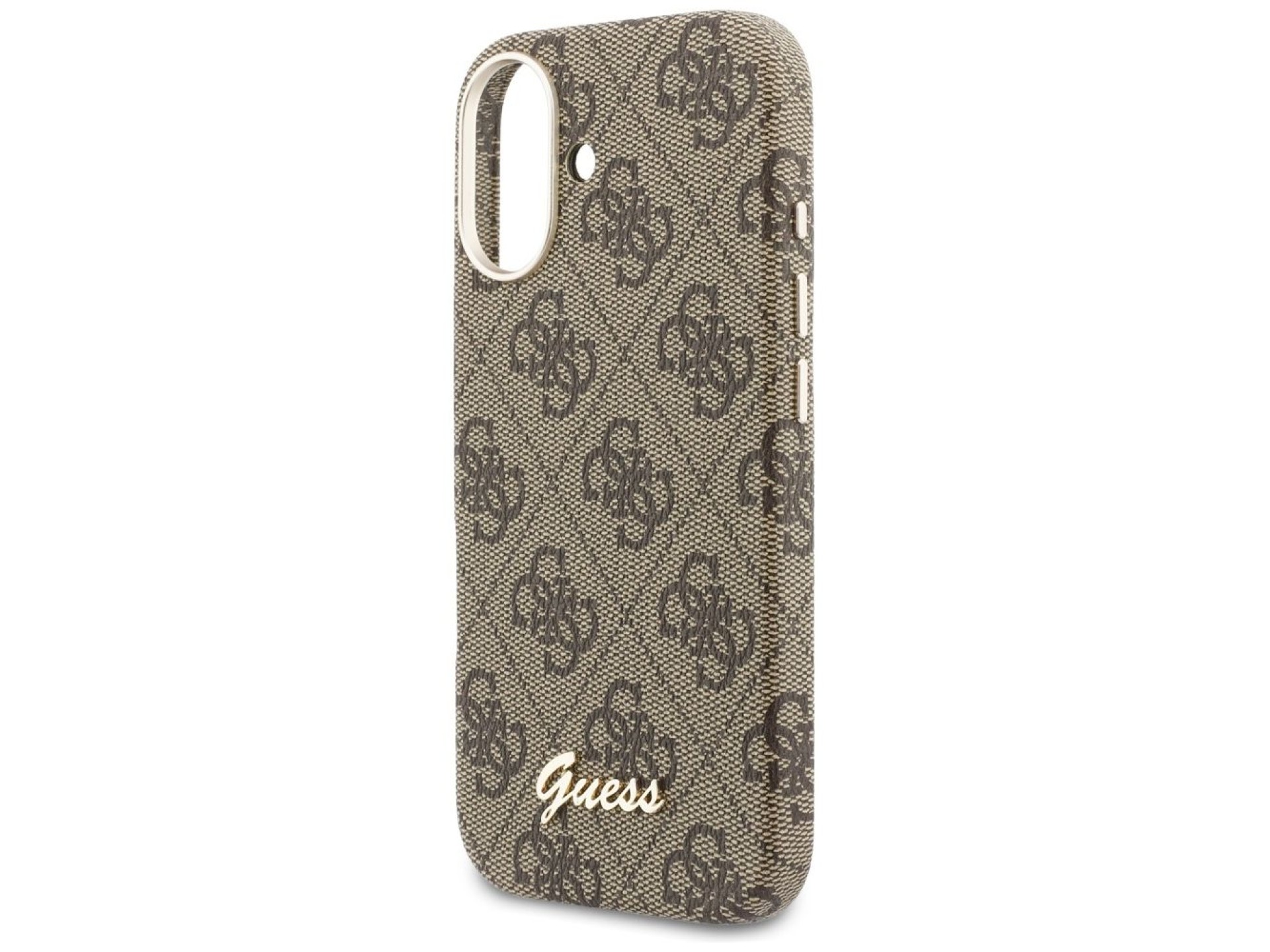 Capa Guess 4G Script MagSafe para iPhone 17 - Marrom