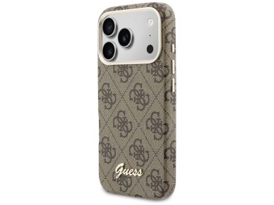 Capa Guess 4G Script MagSafe para iPhone 17 Pro Max - Marrom Capa Guess 4G Script MagSafe para iPhone 17 Pro Max - Marrom