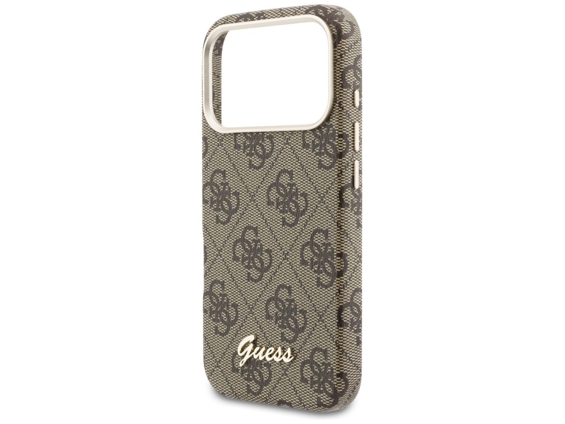 Funda Guess 4G Script MagSafe para iPhone 17 Pro Max - Marrón