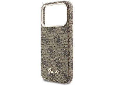 Capa Guess 4G Script MagSafe para iPhone 17 Pro Max - Marrom Capa Guess 4G Script MagSafe para iPhone 17 Pro Max - Marrom