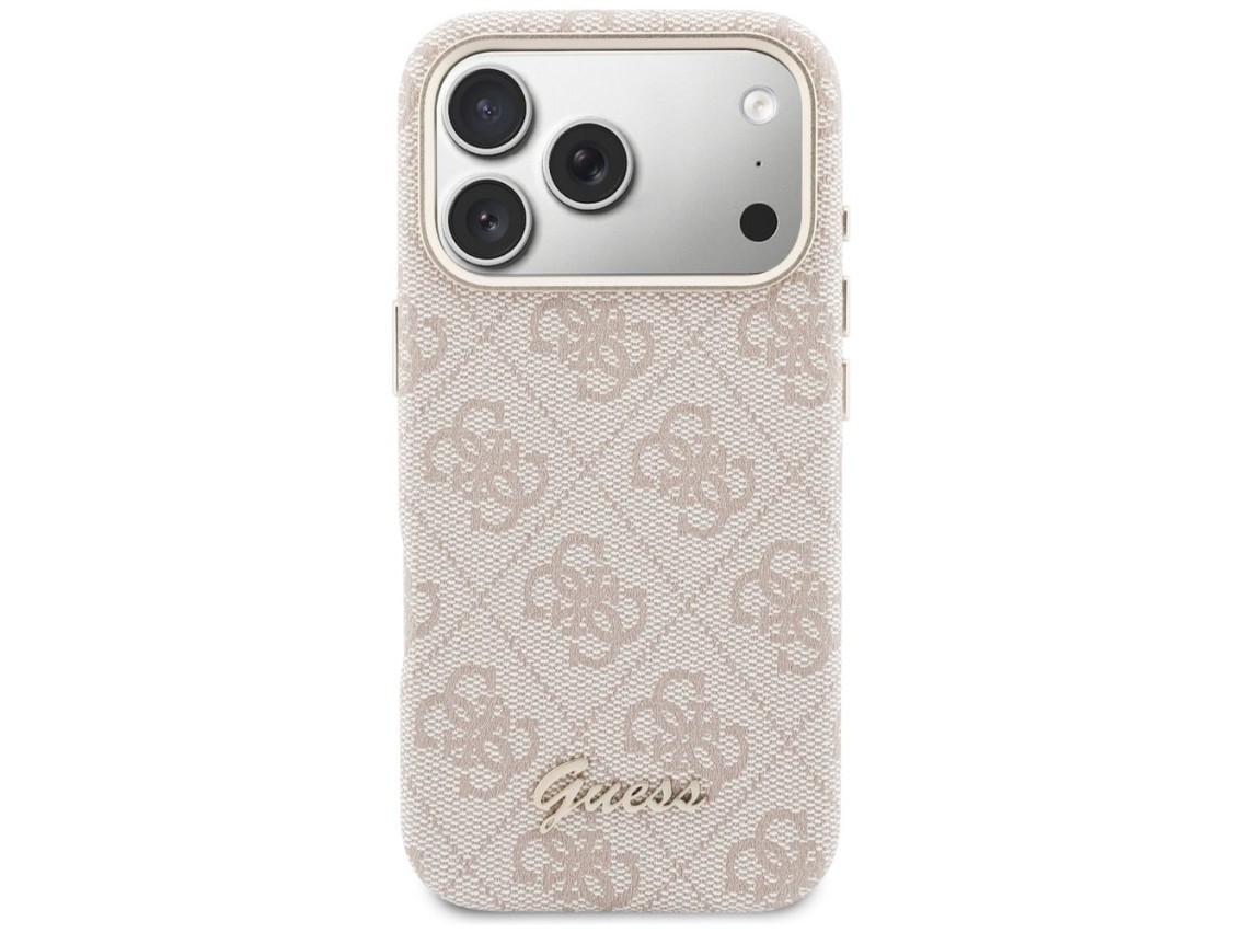 Capa Guess 4G Script MagSafe para iPhone 17 Pro - Rosa