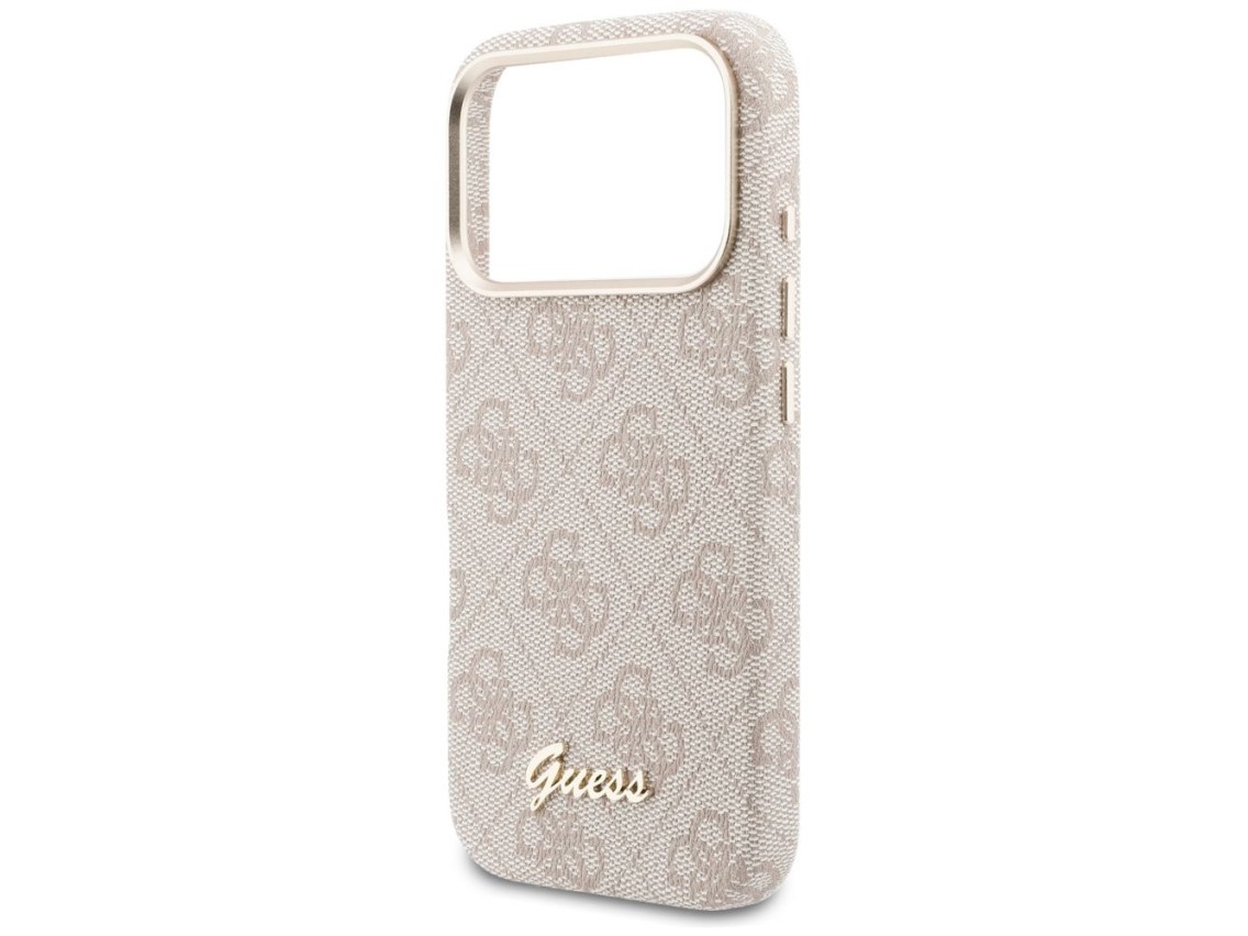 Capa Guess 4G Script MagSafe para iPhone 17 Pro - Rosa