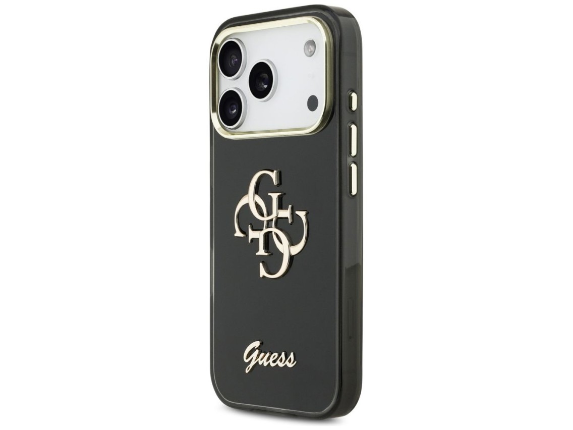 Funda met�lica Guess IML 4G Script para iPhone 17 Pro - negra