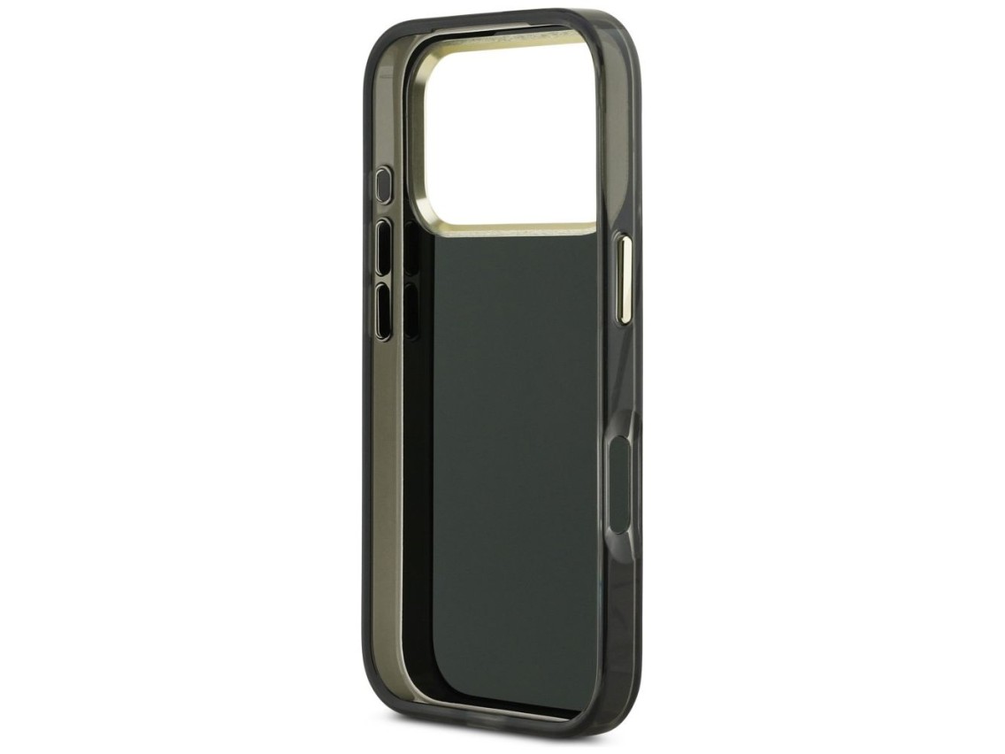 Funda met�lica Guess IML 4G Script para iPhone 17 Pro - negra