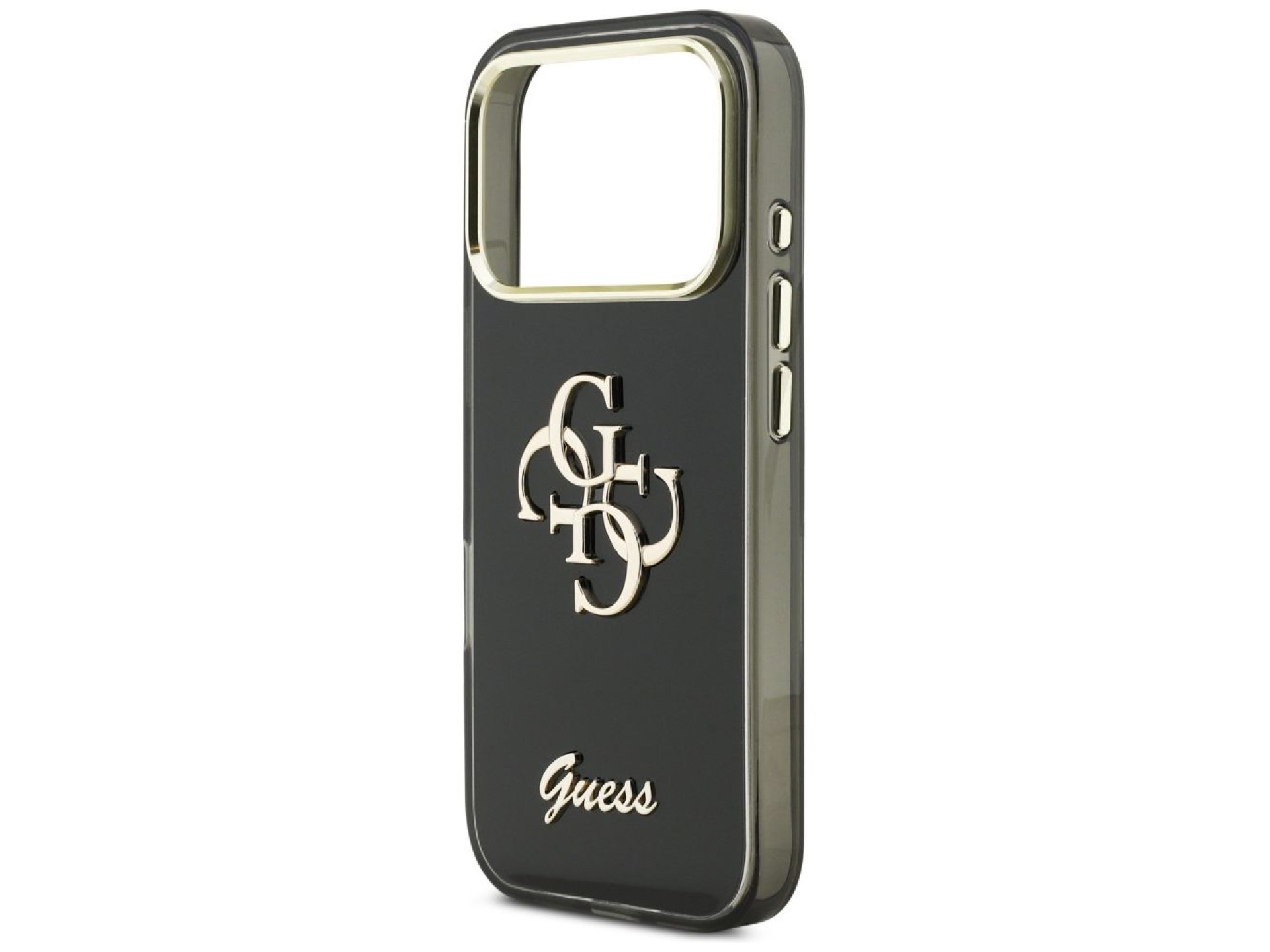 Funda metálica Guess IML 4G Script para iPhone 17 Pro - negra