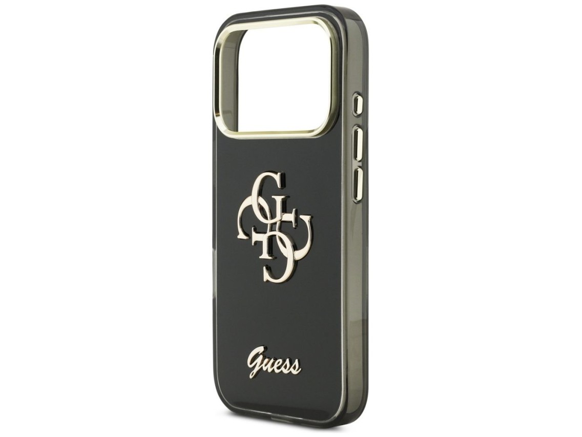 Funda met�lica Guess IML 4G Script para iPhone 17 Pro - negra