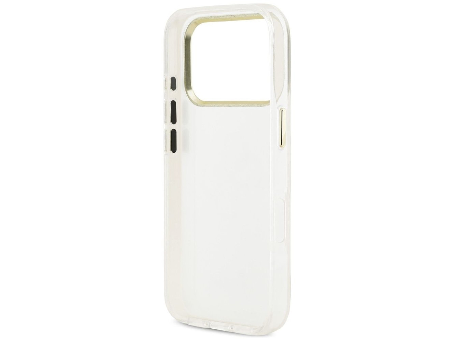 Capa metálica Guess IML 4G Script para iPhone 17 Pro - Branca