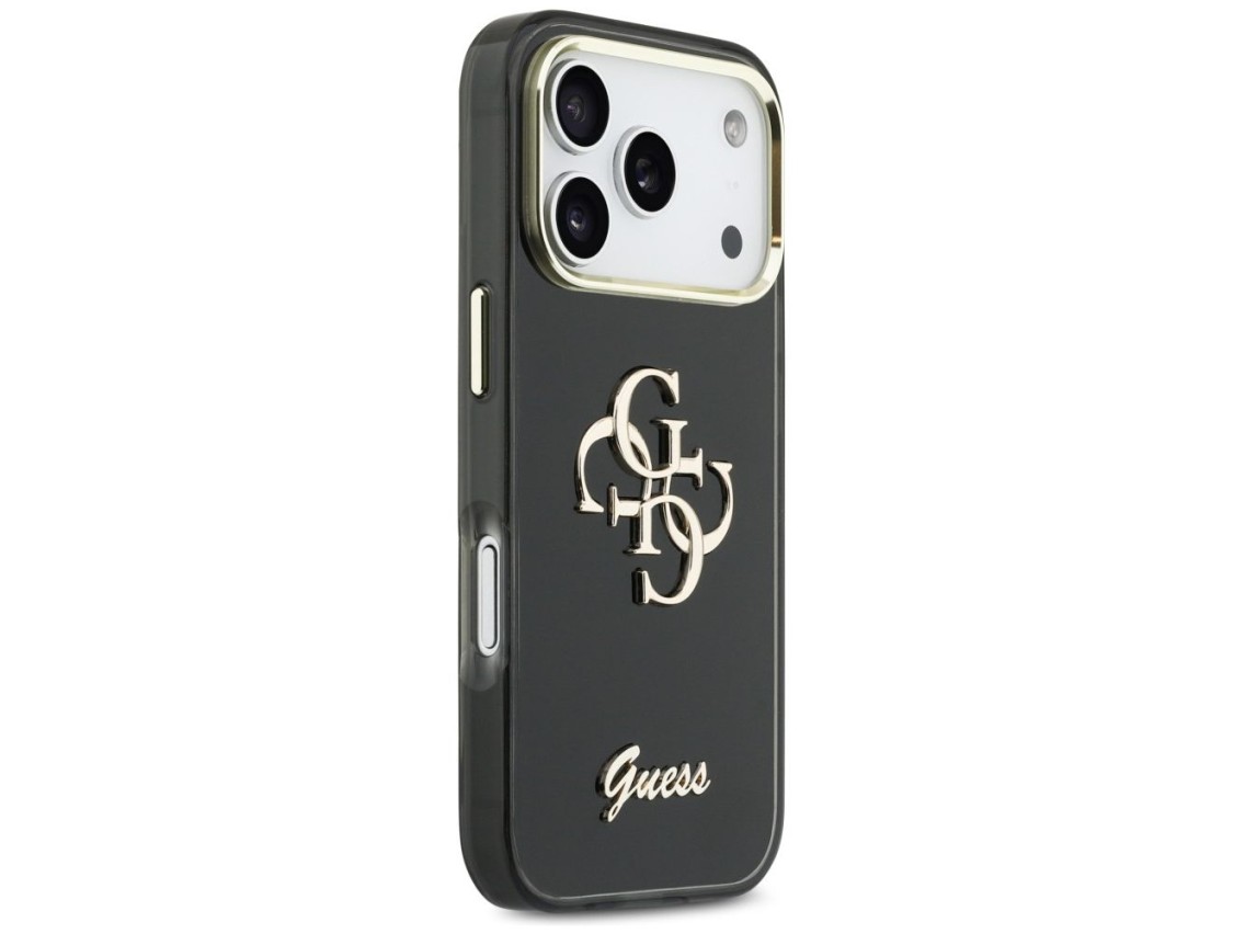 Funda met�lica Guess IML 4G Script para iPhone 17 Pro - negra