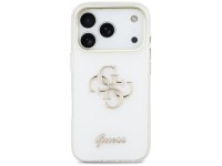 Capa met�lica Guess IML 4G Script para iPhone 17 Pro - Branca