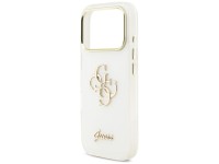 Capa met�lica Guess IML 4G Script para iPhone 17 Pro - Branca