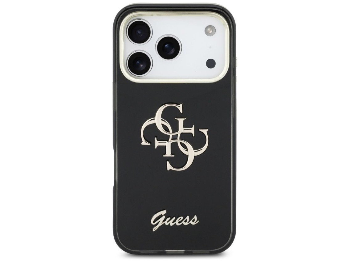 Funda met�lica Guess IML 4G Script para iPhone 17 Pro - negra