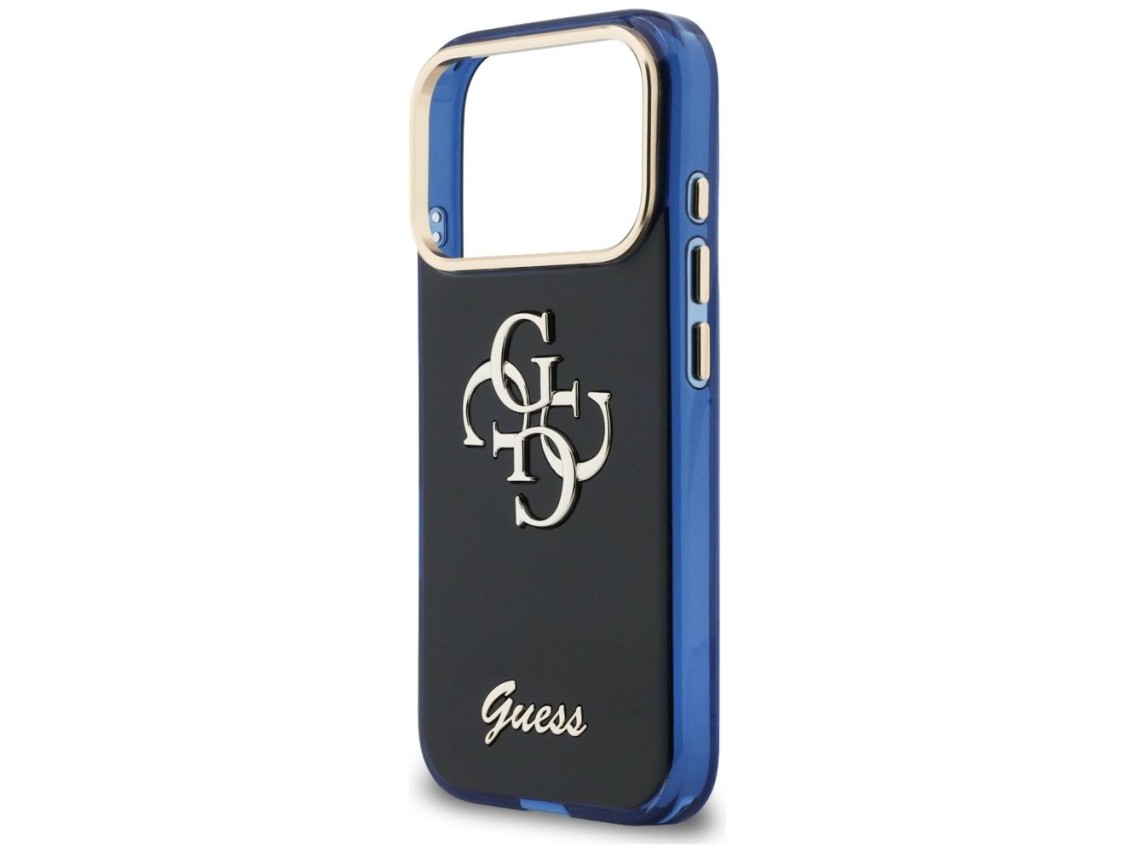 Funda metálica Guess IML 4G Script para iPhone 17 Pro - Azul