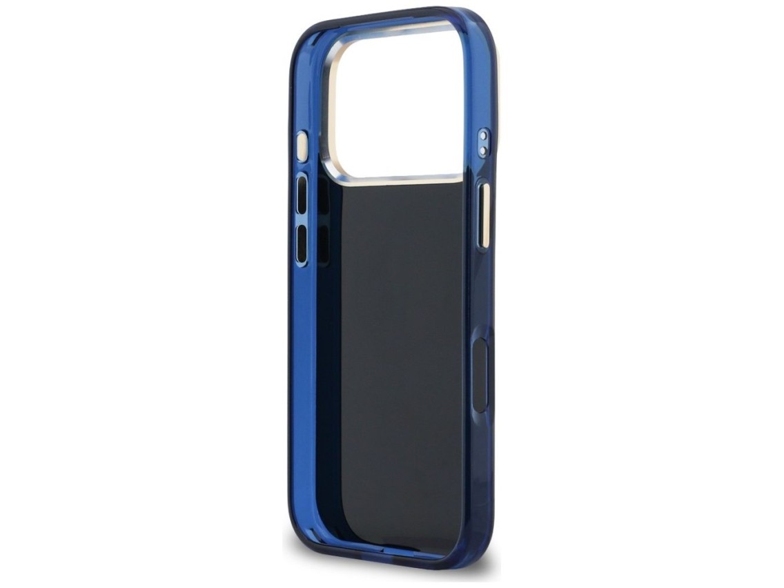 Guess IML 4G Script Metal case for iPhone 17 Pro Max - blue