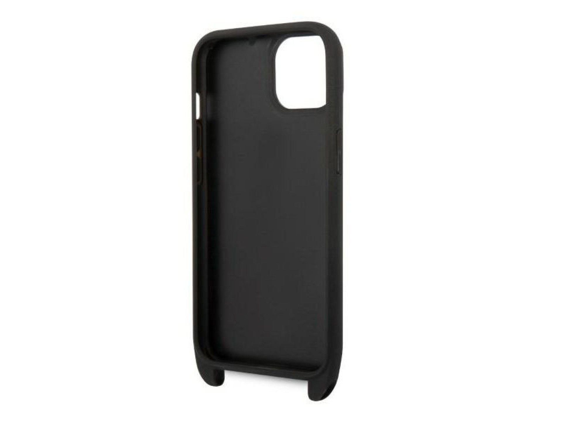 Funda con correa y placa con el logotipo de Karl Lagerfeld para iPhone 14 / 15 / 13 de 6,1