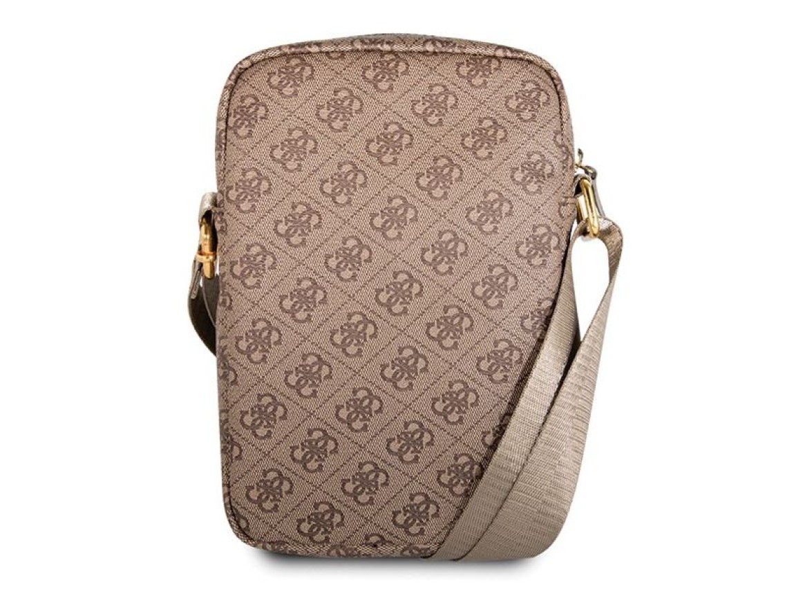 Mochila para laptop Guess 4G Uptown de 10" - Marrom