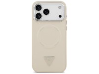 Capa MagSafe com Logo Triangular da Guess para iPhone 17 Pro - Bege Capa MagSafe com Logo Triangular da Guess para iPhone 17 Pro - Bege