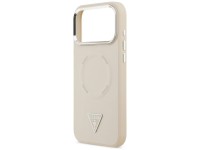 Capa MagSafe com Logo Triangular da Guess para iPhone 17 Pro - Bege Capa MagSafe com Logo Triangular da Guess para iPhone 17 Pro - Bege